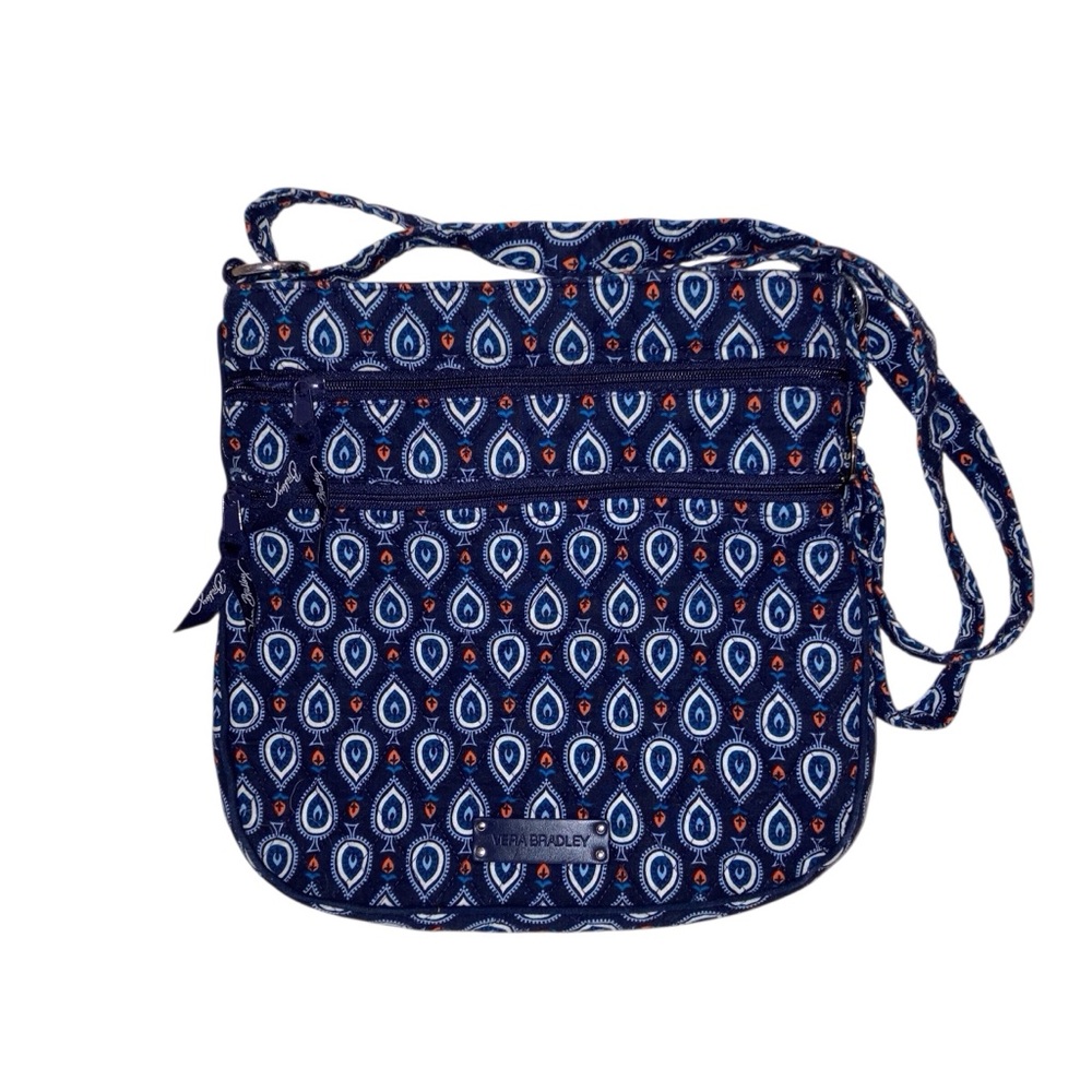 Vera Bradley Navy White MARRAKESH MOTIFS Patterned Crossbody Bag